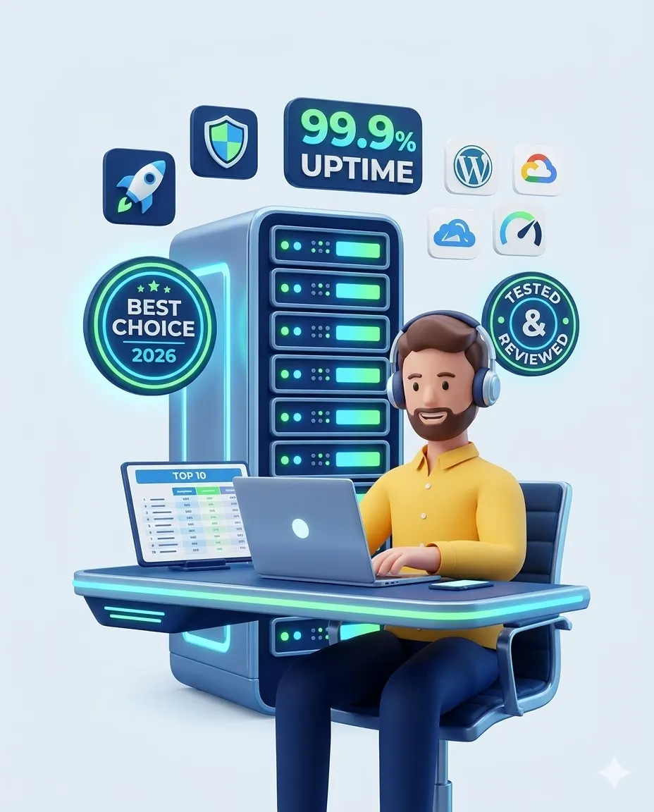 Comparison of Top 10 Web Hosting Providers 2026 Infographic